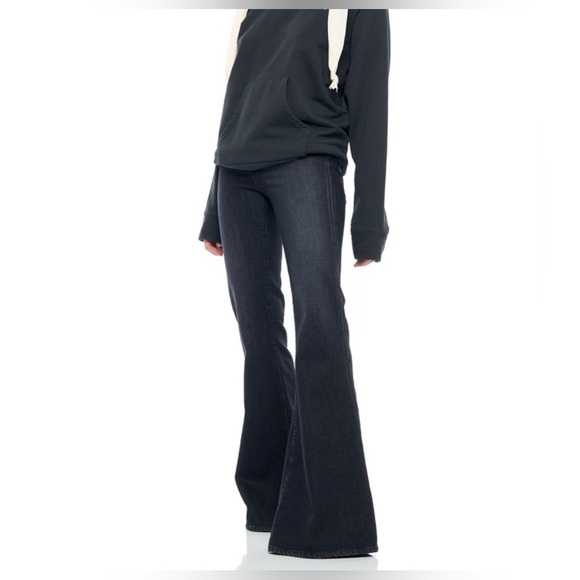 Free People Denim - Free People x Sandrine Rose Super Flare denim jeans pants black 29